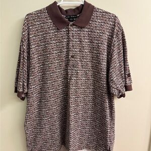 Nike Gold Men's Patterned Polo Shirt